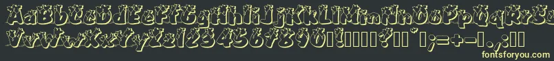 PullstarHolinight Font – Yellow Fonts on Black Background