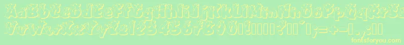 PullstarHolinight Font – Yellow Fonts on Green Background