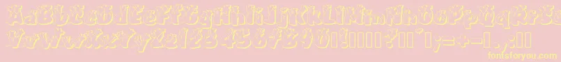 PullstarHolinight-Schriftart – Gelbe Schriften auf rosa Hintergrund