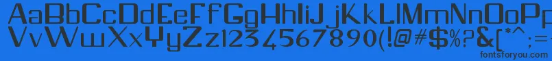 RangerRegular Font – Black Fonts on Blue Background