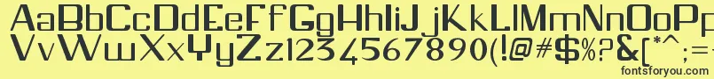 RangerRegular Font – Black Fonts on Yellow Background