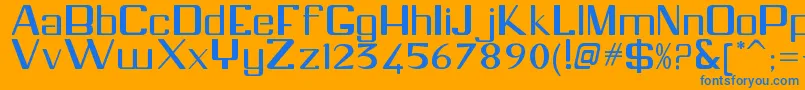 RangerRegular Font – Blue Fonts on Orange Background