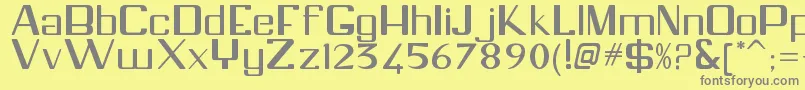 RangerRegular Font – Gray Fonts on Yellow Background