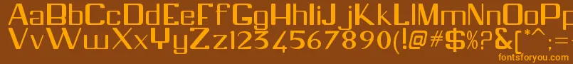 RangerRegular Font – Orange Fonts on Brown Background