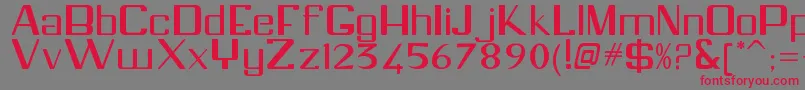 RangerRegular Font – Red Fonts on Gray Background