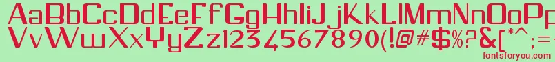 RangerRegular Font – Red Fonts on Green Background