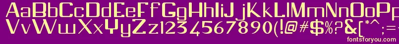 RangerRegular Font – Yellow Fonts on Purple Background