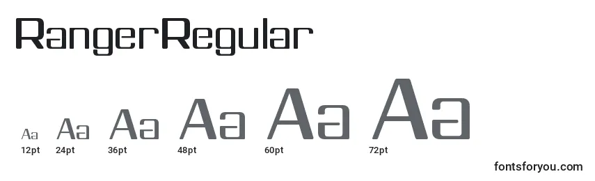 Размеры шрифта RangerRegular