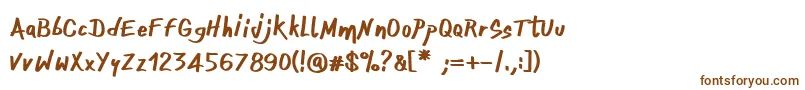 Шрифт OnefingerCre – коричневые шрифты