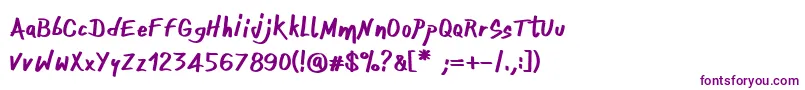 Шрифт OnefingerCre – фиолетовые шрифты