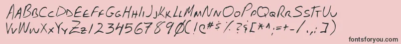 Lehn102-Schriftart – Schwarze Schriften auf rosa Hintergrund