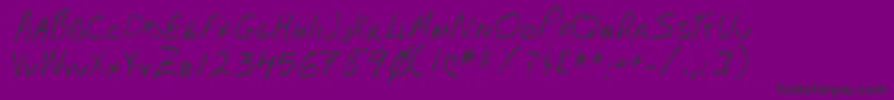 Lehn102-Schriftart – Schwarze Schriften auf violettem Hintergrund