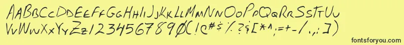 Шрифт Lehn102 – чёрные шрифты на жёлтом фоне