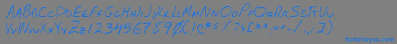 Шрифт Lehn102 – синие шрифты на сером фоне
