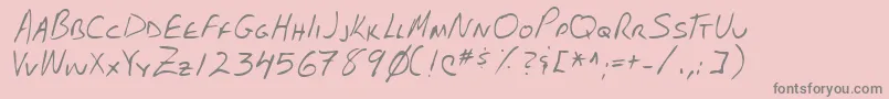 Lehn102-Schriftart – Graue Schriften auf rosa Hintergrund
