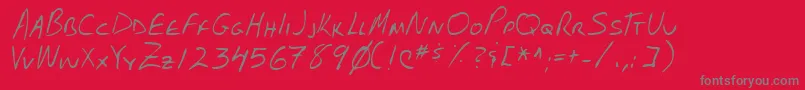 Lehn102-Schriftart – Graue Schriften auf rotem Hintergrund