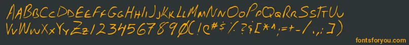 Шрифт Lehn102 – оранжевые шрифты на чёрном фоне