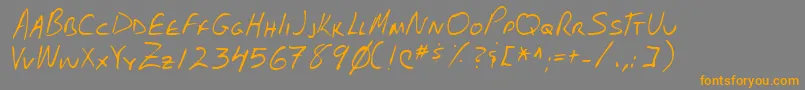 Lehn102 Font – Orange Fonts on Gray Background