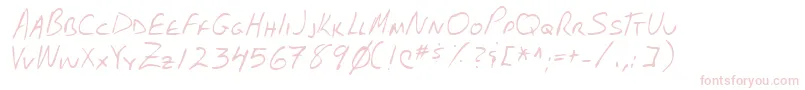 Lehn102-fontti – vaaleanpunaiset fontit valkoisella taustalla