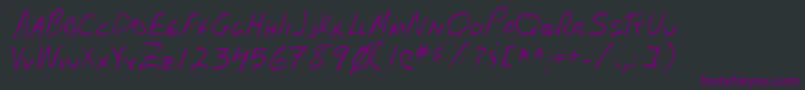 Lehn102-Schriftart – Violette Schriften auf schwarzem Hintergrund