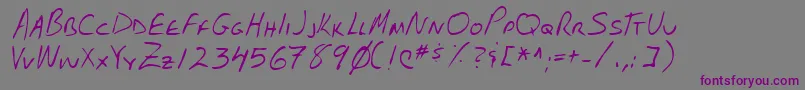 Lehn102 Font – Purple Fonts on Gray Background