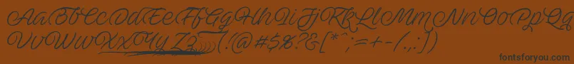 AveutanPersonalUse Font – Black Fonts on Brown Background