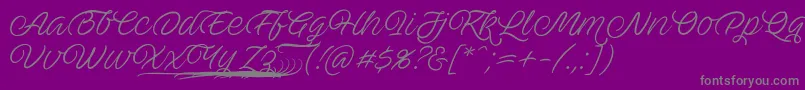 AveutanPersonalUse-Schriftart – Graue Schriften auf violettem Hintergrund