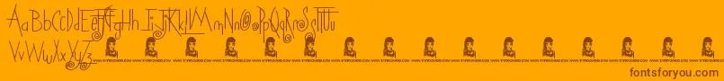 Lisätietoja Squicky-fontista Squicky-fontti – ruskeat fontit oranssilla taustalla