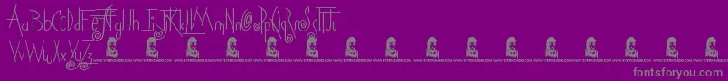 Fonte Squicky – fontes cinzas em um fundo violeta