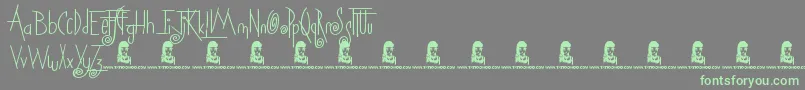 Squicky Font – Green Fonts on Gray Background