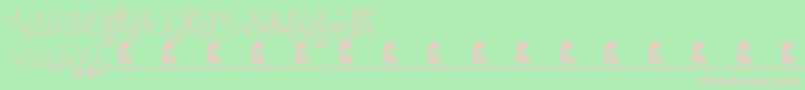 Squicky Font – Pink Fonts on Green Background
