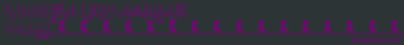 Squicky Font – Purple Fonts on Black Background
