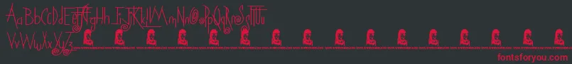 Squicky Font – Red Fonts on Black Background