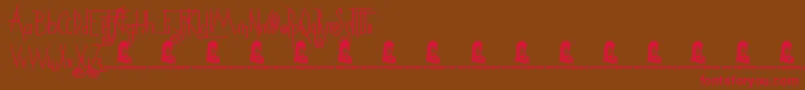 Squicky Font – Red Fonts on Brown Background