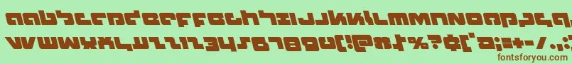 Boomstickleft Font – Brown Fonts on Green Background