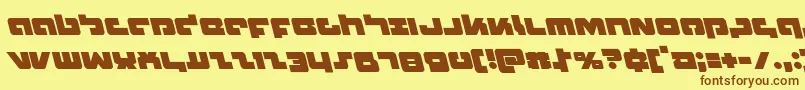 Boomstickleft Font – Brown Fonts on Yellow Background