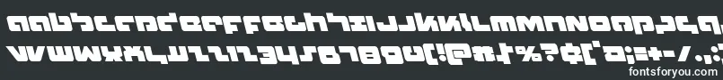 Boomstickleft-fontti – valkoiset fontit mustalla taustalla
