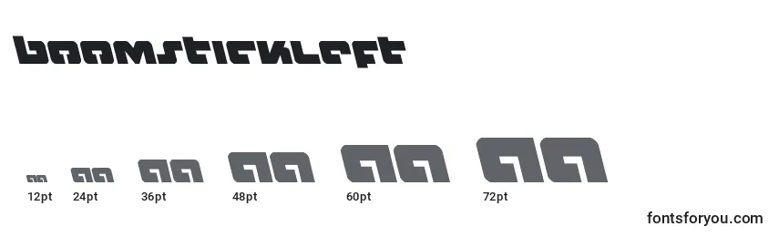Boomstickleft Font Sizes