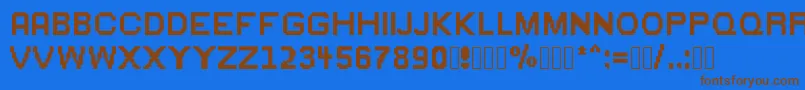 Greenflame Font – Brown Fonts on Blue Background