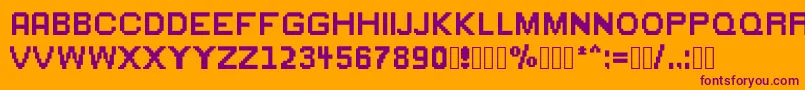 Шрифт Greenflame – фиолетовые шрифты на оранжевом фоне