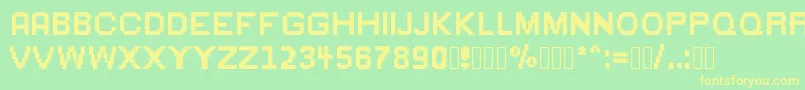 Greenflame-Schriftart – Gelbe Schriften auf grünem Hintergrund
