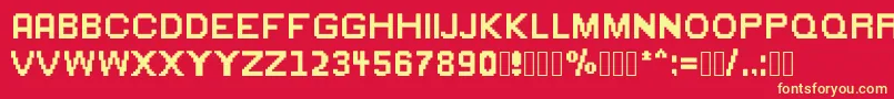 Greenflame Font – Yellow Fonts on Red Background