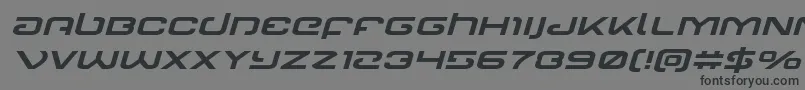 Gunrunnerexpandital Font – Black Fonts on Gray Background
