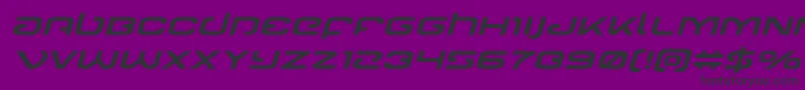Шрифт Gunrunnerexpandital – чёрные шрифты на фиолетовом фоне