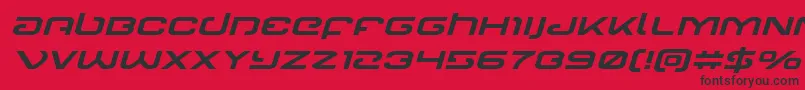 Gunrunnerexpandital Font – Black Fonts on Red Background