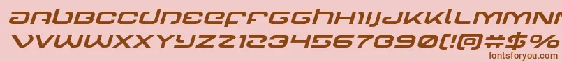 Gunrunnerexpandital Font – Brown Fonts on Pink Background