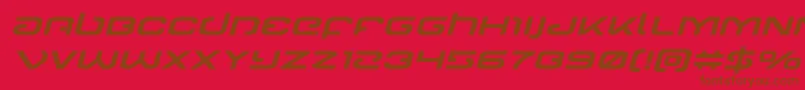 Подробнее о шрифте Gunrunnerexpandital Шрифт Gunrunnerexpandital – коричневые шрифты на красном фоне
