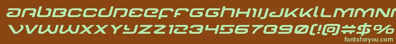 Gunrunnerexpandital-fontti – vihreät fontit ruskealla taustalla