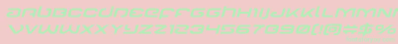 Gunrunnerexpandital Font – Green Fonts on Pink Background
