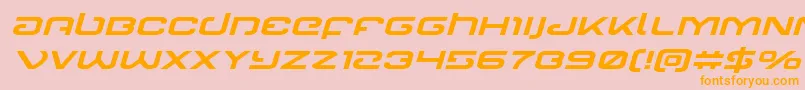 Gunrunnerexpandital Font – Orange Fonts on Pink Background